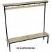 Evolve solo bench with wood top shelf 1000 x 400mm 5 hooks - 2 uprights - black 397085