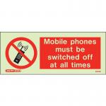 Mobile Phones Must Be Switched Off at All Times 80 X 200 mm - Rigid Plastic 397297