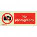 No Photography - 80 X 200 mm - Rigid Plastic 397298