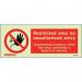 Restricted Area No Unauthorised Entry Breach of Security 80 X 200 mm - Rigid Plastic 397302