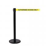 Wheeled retractable belt barrier with printed message - set of 2 397437