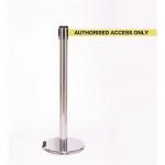 Wheeled retractable belt barrier with printed message - set of 2 397441