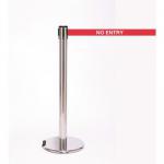 Wheeled retractable belt barrier with printed message - set of 2 397444