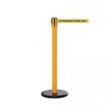 Wheeled retractable belt safety barrier with printed message - set of 2 397445