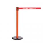 Wheeled retractable belt safety barrier with printed message - set of 2 397451