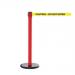 Wheeled retractable belt safety barrier with printed message - set of 2 397454