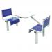 Steel seat fixed canteen table and chairs 397503