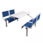 Steel seat fixed canteen table and chairs 397507