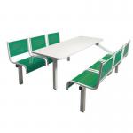 Steel seat fixed canteen table and chairs 397509