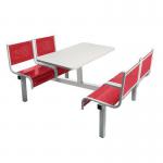 Steel seat fixed canteen table and chairs 397514