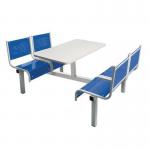 Steel seat fixed canteen table and chairs 397515