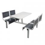 Steel seat fixed canteen table and chairs 397516