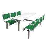 Steel seat fixed canteen table and chairs 397517