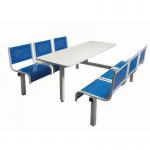 Steel seat fixed canteen table and chairs 397519