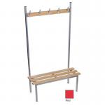 Evolve solo bench 1000 x 400mm 5 hooks - 2 uprights - red 397871