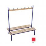 Evolve duo bench 1500 x 800mm 14 hooks - 2 uprights - red 397882