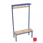 Evolve solo bench with mesh top shelf 1000 x 400mm 5 hooks - 2 uprights - red 397886