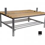 Club Duo Cloakroom Bench Black 1000mm Wi