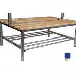 Club Duo Cloakroom Bench Blue 1500mm Wid