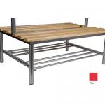 Club Duo Cloakroom Bench Red 1000mm Wide