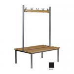 Club Duo Cloakroom Bench Black 1000mm Wi