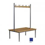 Club Duo Cloakroom Bench Blue 2500mm Wid