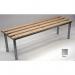 This photograph features the slingsby Cloakroom Furniture Club mezzo deep freestanding bench 398179. The bench stands tall with a sleek and modern design, boasting a deep and sturdy seat. The minimalist aesthetic is enhanced by its freestanding nature, making it a versatile addition to any space.