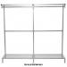 The image shows a sleek and modern slingsby cloakroom furniture freestanding garment rail. Made with durable materials, it features a slim profile and multiple levels for hanging clothing. The neutral color complements any space.