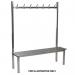 Aqua Solo Cloakroom Benchstainless Steel 1000 mm Wide X 400 Deep with 5 Hook 398232