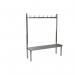 Aqua Solo Cloakroom Benchstainless Steel 1500 mm Wide X 400 Deep with 7 Hook 398233