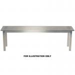Aqua Mezzo Freestanding Bench Stainless Steel 2000mm Wide X 325 Deep 398249