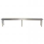 Aqua Mezzo Freestanding Bench Stainless Steel 2500mm Wide X 325 Deep 398250