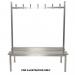 Aqua Duo Cloakroom Benchstainless Steel 1000 mm Wide X 800 Deep with 10 Hoo 398252