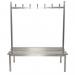 Aqua Duo Cloakroom Benchstainless Steel 1500 mm Wide X 800 Deep with 14 Hoo 398253