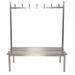 Aqua Duo Cloakroom Benchstainless Steel 2500 mm Wide X 800 Deep with 24 Hoo 398255