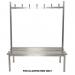 Aqua Duo Cloakroom Benchstainless Steel 3000 mm Wide X 800 Deep with 28 Hoo 398256
