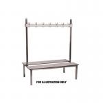 Aqua duo laminate changing room bench 398268