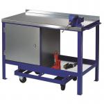 Heavy Duty Mobile Workbench 1500 X 600 with Cupboard 398608