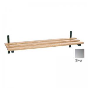 Evolve wall mounted wood cloakroom shelf 398780