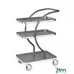 Table Trolley With 3 Solid Shelves 