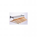 Wall Coat Rack with 10 Wood Anti-theft Hangers 399826