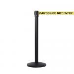 Retractable belt barrier with printed safety message 399908