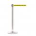 Retractable belt barrier with printed safety message 399915