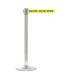 Retractable belt barrier with printed safety message 399916