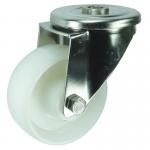 Single Hole Fixing Stainlesssteel Swivel Castor, 100 mm Nylon Wheel 400303