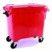 660L Wheeled Bin With Lockable Lid Red -