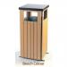 Square top wood effect bin, beech 400526