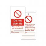 Lockout Tags - Do Notoperate (double Sided 10 Pack) 400576