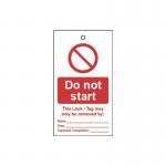 Lockout Tags - Do Notstart (double Sided 10 Pack) 400577