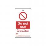 Lockout Tags - Do Not Use(double Sided 10 Pack) 400579